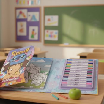 Stitch+Creative+Arts+Set+-+Includes+an+adventure-filled+coloring+book+and+vibrant+crayons%2C+to+develop+children%5C%27s+drawing+and+artistic+expression+skills.